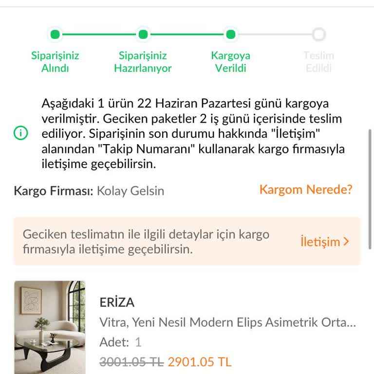 Düğün İçin Alınan Sehpanın Ayakları Teslim Edilmediği İçin Mağduriyet