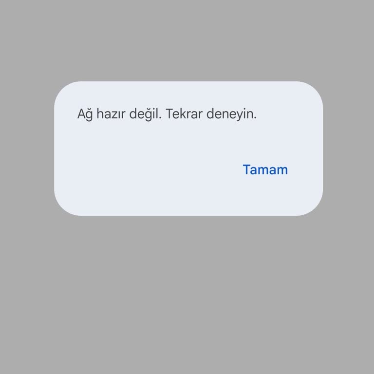 Vodafone'da SMS Gönderemiyorum, Ağ Hazır Değil Uyarısı