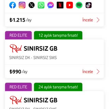 Vodafone Red Tarife Ücret Artışı Aşırı Yüksek, Makul Teklif Talebi
