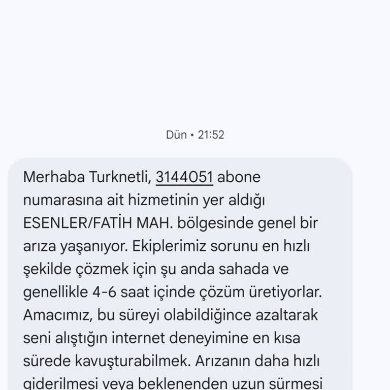 İnternet Kesintisi Ve Zorla Paket Değişikliği Talebi