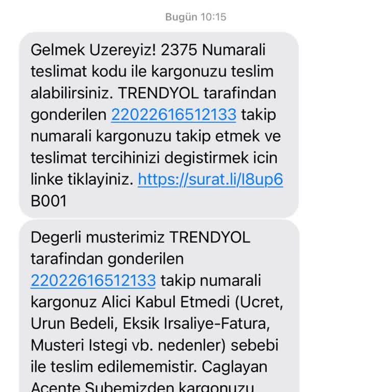 Sürat Kargo Resmi Kurum Adresine Teslim Edemedi, Şubeden Almak Zorunlu