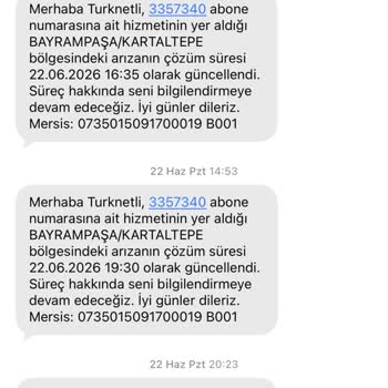 Altyapı Çalışması Nedeniyle Kesintili İnternet Ve Aşırı Fatura Ve Destek Yokluğu