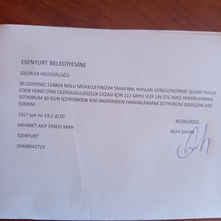 Erken Ödeme İndiriminin Red Edilmesi Ve Fazla Ödenen Cezanın İadesi Talebi