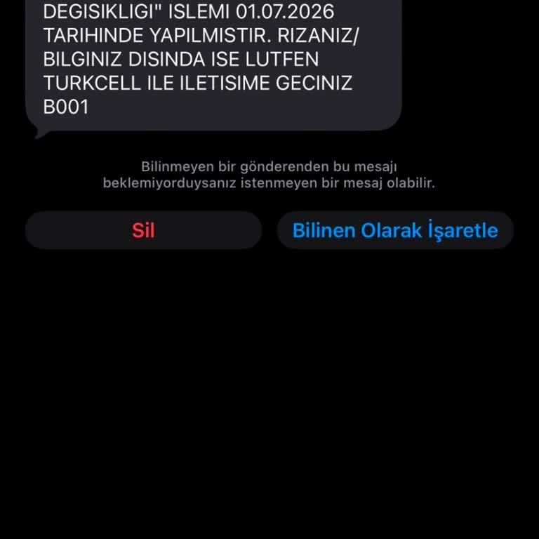 Turkcell’den Gelen Yanlış Sim Değişikliği Uyarısı Ve Sistem Hatası Şikayeti