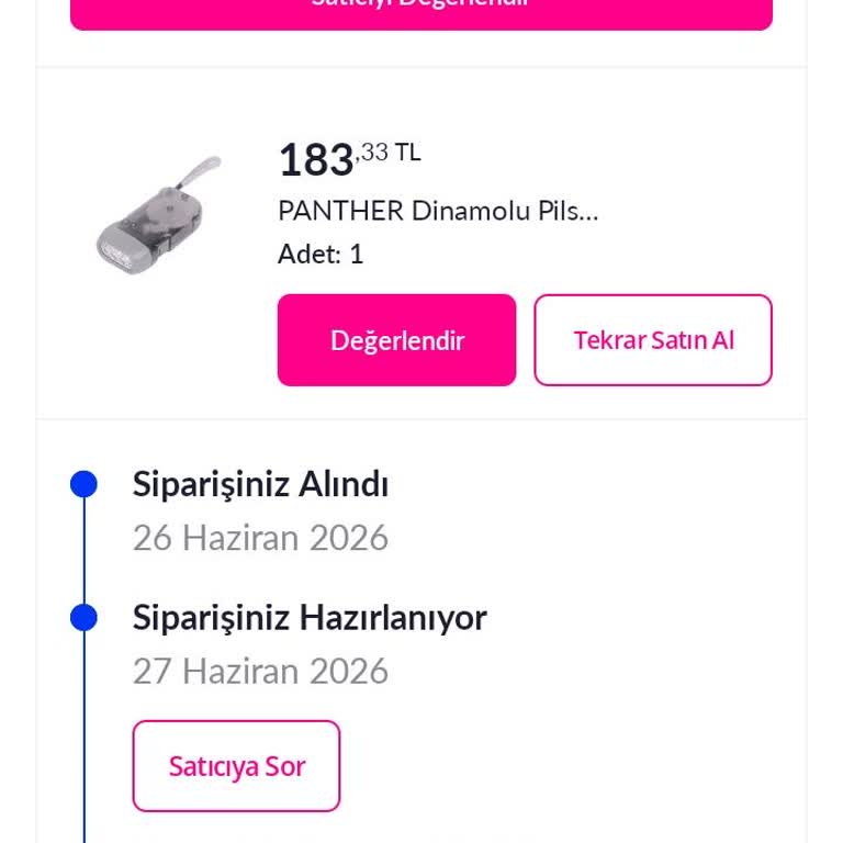 El Feneri Siparişi Kargoya Verilmedi, Acil Yanıt Talebi