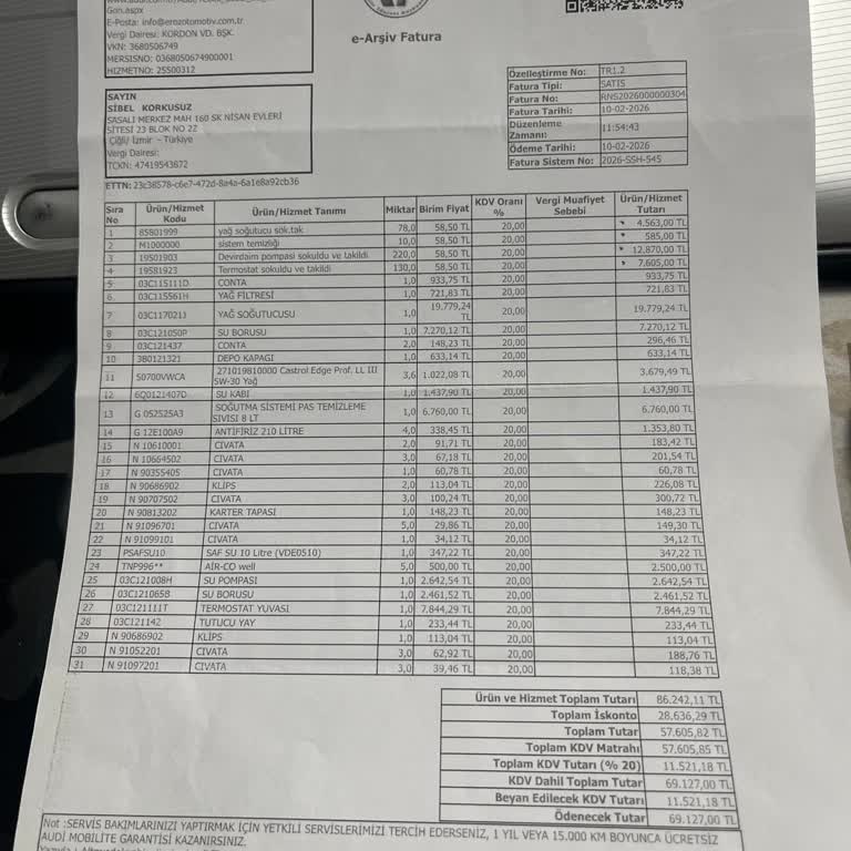 Audi A1 Servisinde 70 Bin TL Haksız Ücret Ve Çözülmemiş Arıza
