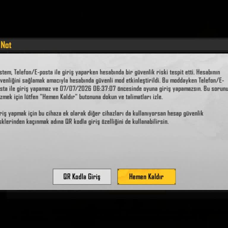 Garanti Süresi İçinde Banlanan PUBG Hesabım İçin Destek Çözüm Talebi