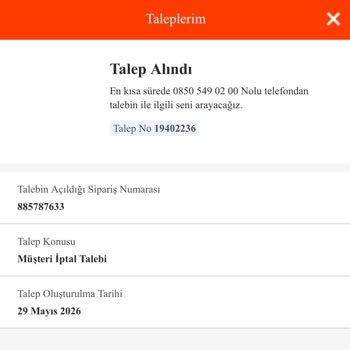 Teslim Edilmemiş Sipariş Teslim Edilmiş Gösterildi Ve İade Gelmedi