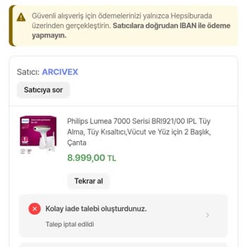 Hepsiburada'da Satıcı Kapalı Kullanılmış Ürün Ve İade Sorunu