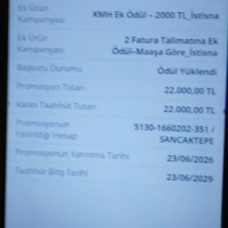 Promosyonun 8.000 TL’lik Eksik Tutarının Hesaba Geçmemesi