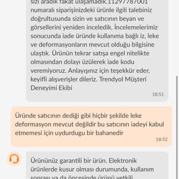 Trendyol’da Satıcı Beyanına Dayalı Haksız Iade Reddi