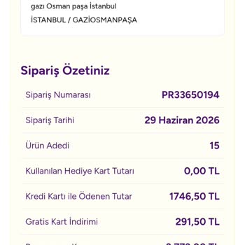 Gratis’te Sipariş Hazırlanmadı Ve İade Gelmedi