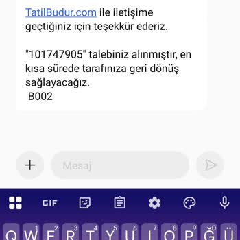 Tatilbudur'dan 9600 TL İade Talebim Cevapsız