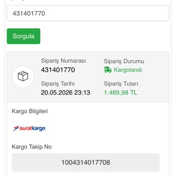 Takip Numarası Gerçek Değil, İade Yapılmadı