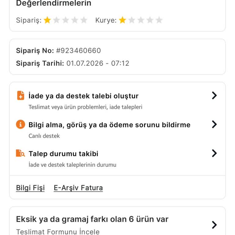 Yanlış Adrese Teslim Edilen Siparişin İadesi Ve Teslimatı İçin Acil Çözüm Talebi