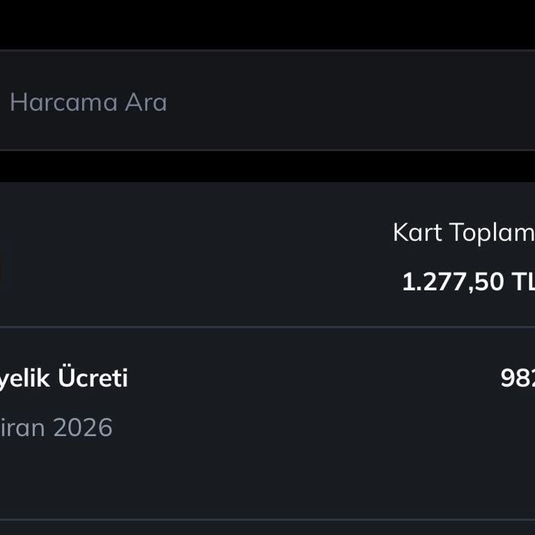 982,50 TL Yıllık Kart Aidatı Hakkında İade Talebi
