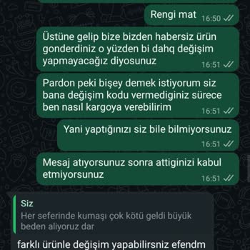 Instagram'dan Aldığım Elbise Kalitesiz Ve Yanıltıcı, İade/Değişim Talebi