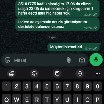 İade İşlemi Başlatılamıyor Ve 58 Dakika Bekleme Sorunu