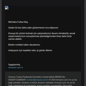 Amazon Türkiye'de İptal Edilen Ütünün Para İadesi Hâlâ Yapılmadı