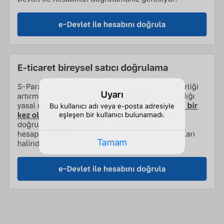 Bireysel Hesabımda E‑Devlet Onay Hatası Ve Zorunlu Kurumsal Mağaza Yönlendirmesi