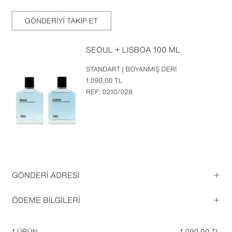 Zara'dan Sipariş Ettiğim Parfüm Teslim Edilmedi