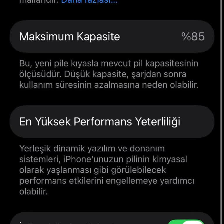 Satın Aldığım Yenilenmiş İphone’un Pil Sağlığı %85, Beklenenin Altında