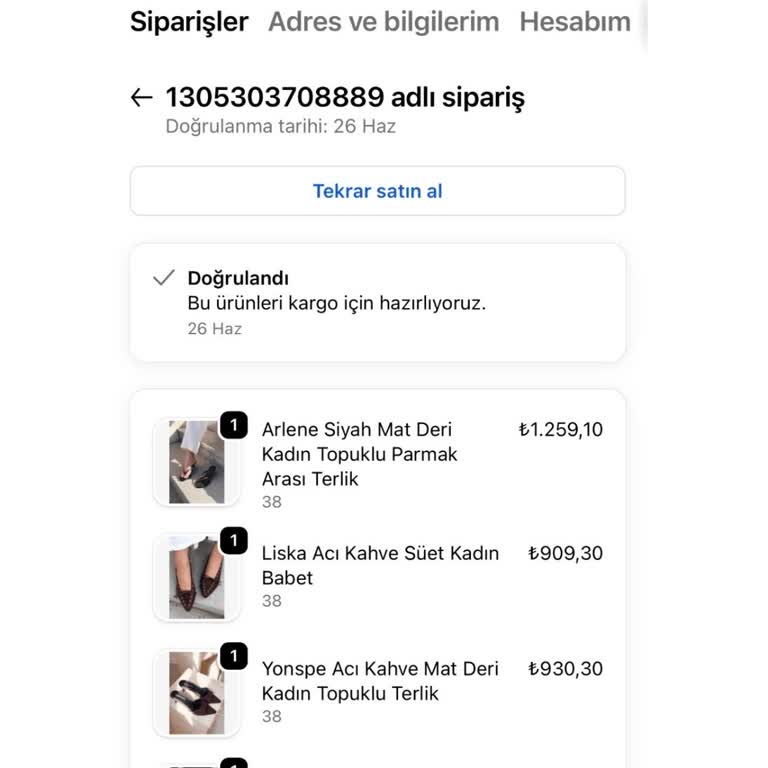 I Love Shoes Ödenen 4.088 TL’ye Karşı Kargo Bilgisi Ve İade Talebi