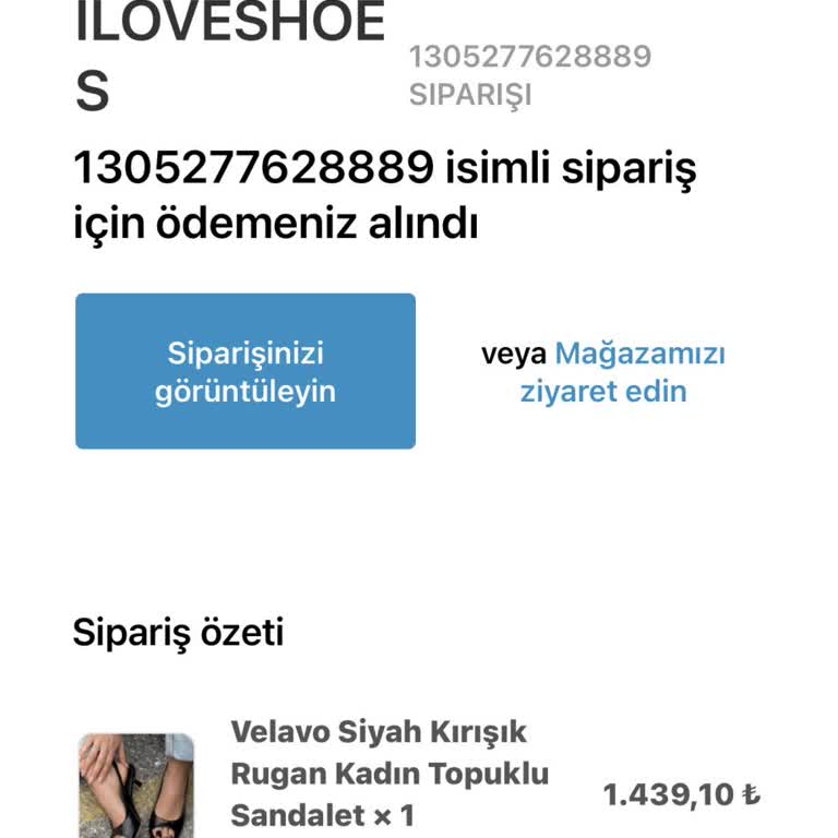 Teslim Edilmeyen 1.517,15 TL'lik Ayakkabı İçin İade Ve Gönderim Talebi