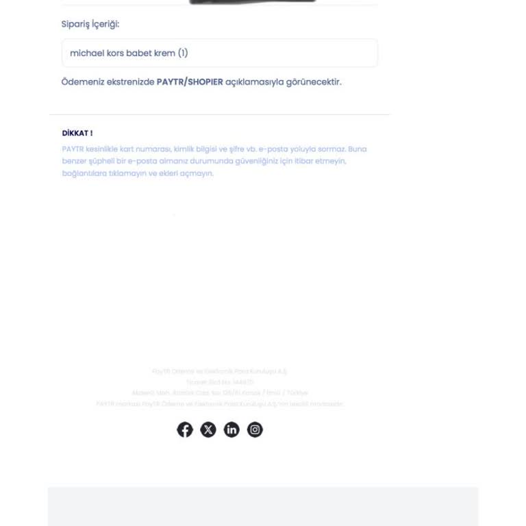 Shopier’den Gelen Sahte Sipariş Bildirimi Ve Hesap Güvenliği Talebi