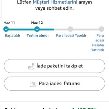 Amazon İadesi Görünmesine Rağmen Kartıma Yansımıyor Ve Müşteri Hizmetleri Yanıt Vermiyor