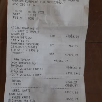 Değişim İşleminde Hediye Çeki Nedeniyle Tahsil Edilen 568,71 TL Fark
