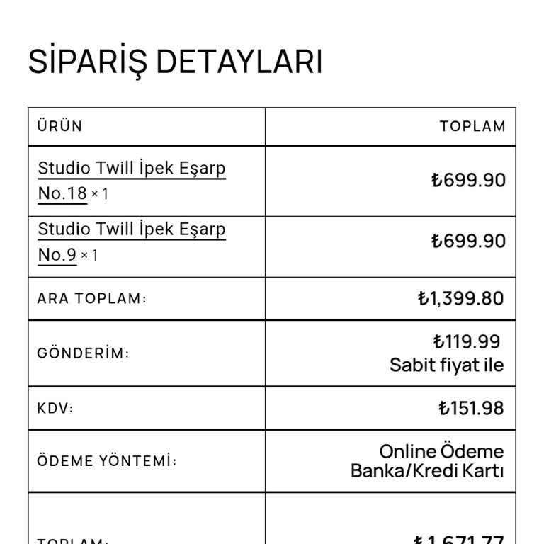 Saint Loui Scarf'tan Siparişim Teslim Edilmedi, Geri Ödeme Talebim