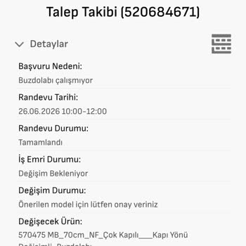 Garanti Kapsamında Arızalı Buzdolabının Aynı Özellikte Ücretsiz Değişim Talebi Reddedildi