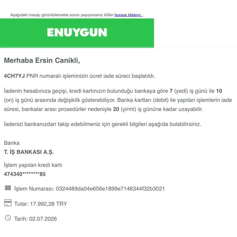 Evcil Hayvan Uyarısı Eksikliği Nedeniyle Ücretsiz Değişiklik Reddedildi Ve Kısmi İade Yapıldı