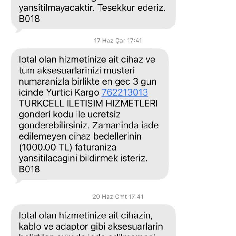 Modem İadesi İçin Faturamda Haksız 1000 TL Ücret Kesildi