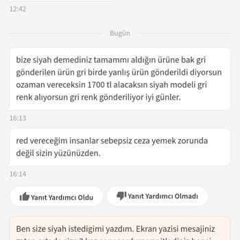 Yan Sanayi Ve Yanlış Renkli Opar Parça Gönderimi Ve Satıcının Reddetmesi
