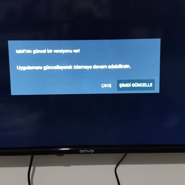 Tabii Uygulamasının Güncellenmemesi Nedeniyle Akıllı TV'de İzleme Sorunu