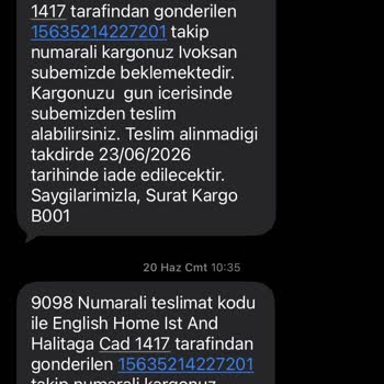 Kırık Koli Ve Boş İçerik, Firma Geri Dönüş Yapmıyor