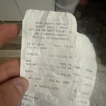 Şehr-i Konya Mutfağı Menüsüz, Bilgisiz Şekilde Masaya Bırakılan Yiyeceklerden Fahiş Ücret Aldılar