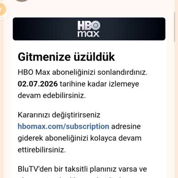 Hbo Max | Blutv Aboneliğimi İznim Ve Onayımı Almadan İptal Etti