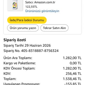 Amazon Siparişimin İadesi Ve Artan Fiyatla Mağduriyet