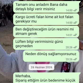 Bulem Butik'te Beden Değişim Reddedildi Ve Kargo Ücreti İstendi