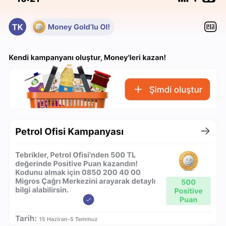 Migros Positive Kart Kodunun Telefonuma Ulaşmaması