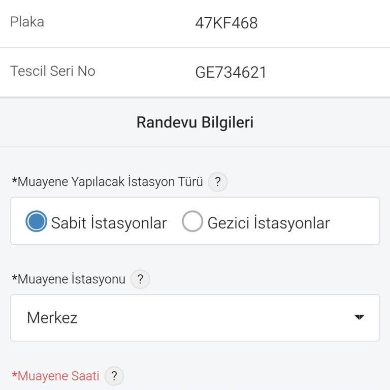 E-Devlet Tüvtürk Randevu Saat Seçilemiyor