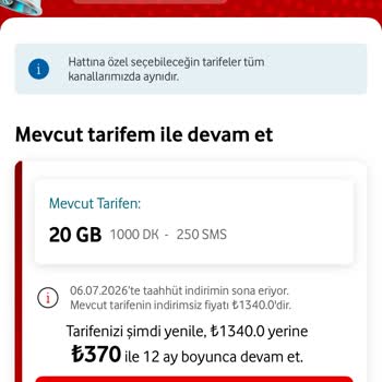 Vodafone'un 300% Fahiş Fiyat Artışı Mağduriyet Yaratıyor