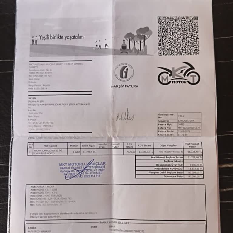 Arora Cappuccino 50 CC Motosikletin Sürekli Motor Durdurması Ve Bayi Ve Markanın Sorumluluk İhmali