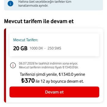 Yenileme Teklifindeki 370 TL Artışına Karşı Uygun Fiyat İsteği