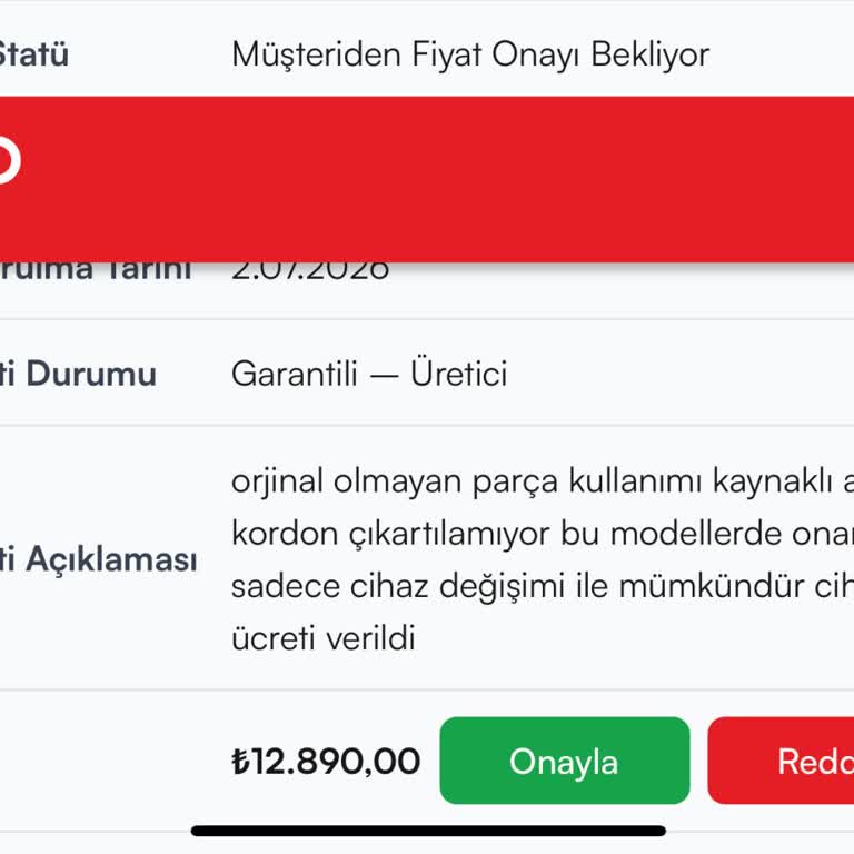 Garanti Kapsamındaki Huawei Fit 4 İçin Haksız Yüksek Değişim Ücreti Talebi