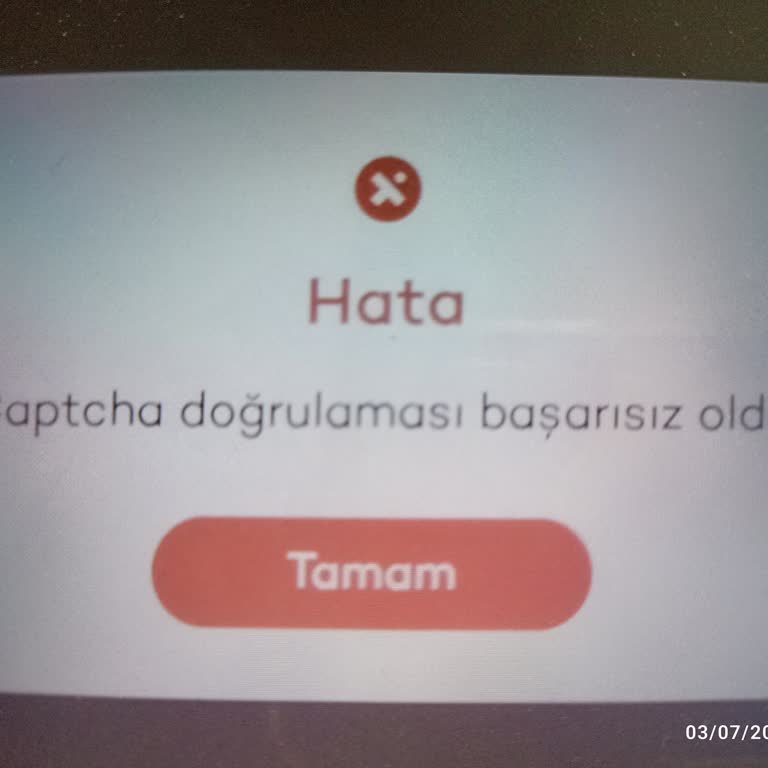 Captcha Doğrulama Sorunu Nedeniyle Hesap Oluşturulamıyor