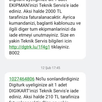 İade Ettim Borç Yok, Digiturk Haksız İcra Takibi Başlattı